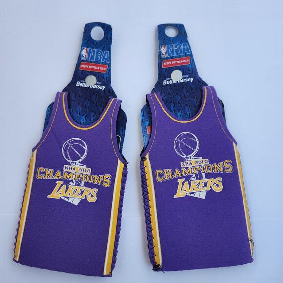 LA Lakers NBA 2010 Champions Bottle Jersey set of 2 NIP - Picture 2 of 3